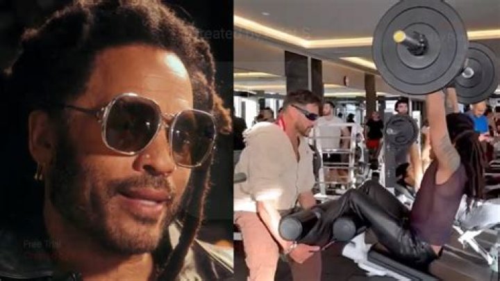 Lenny Kravitz posts workout video but fans can't get over his leather pants